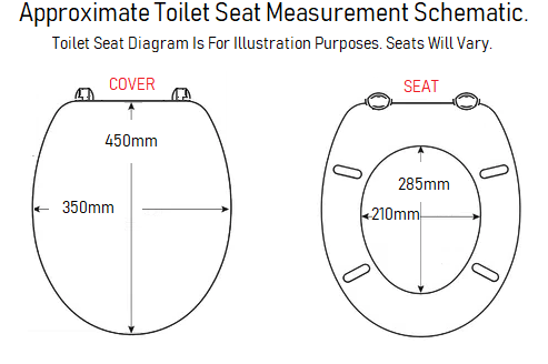 tc bathrooms standard mini square toilet seat size