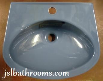 warnerton alpine blue colour wall basin small