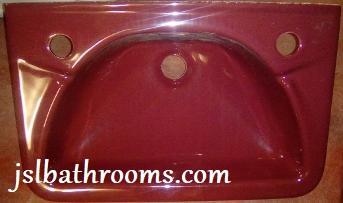 ideal standard burgundy wall basin