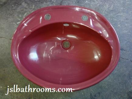 burgundy wine acrylic plastic oval vanity bowl