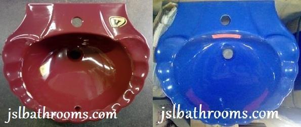 burgundy sorrento blue shell wall basin valadares