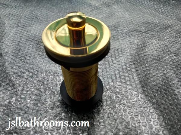 captive basin waste gold plated uk plug