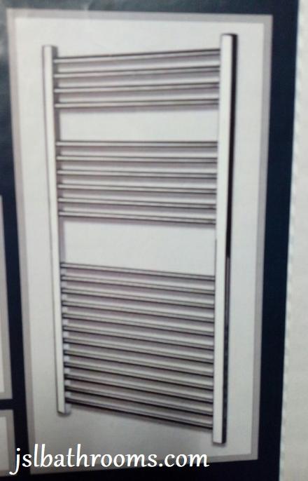 750x400mm chrome heated heater towel radiator rail