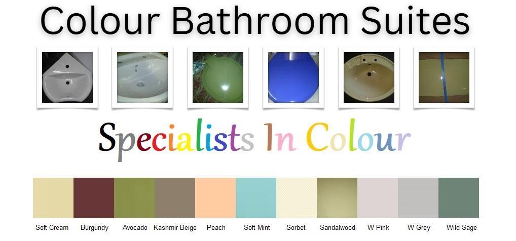 colour bathroom suites old new 60s 70s 80s