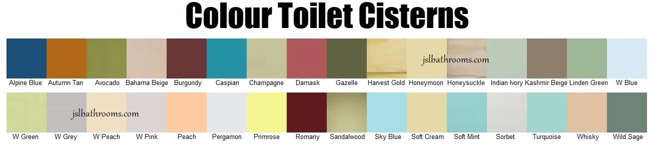 colour toilet cistern tanks 60s 70s 80s 90s