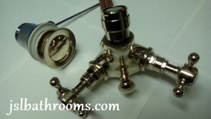 gold bidet mixer edwardian mono