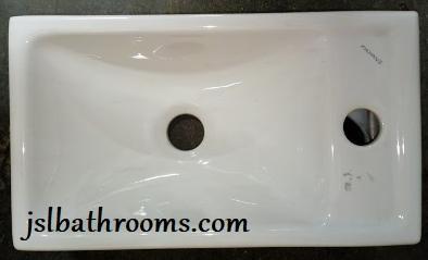 wall mounted bathroom basin oblong rectangular Fayans