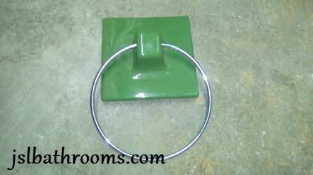 jade ceramic towel ring hook carron wall