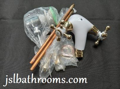 white gold cross head bidet mixer