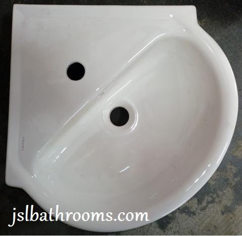 laufen corner basin pergamon soft white