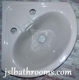 mink colour corner basin wall small