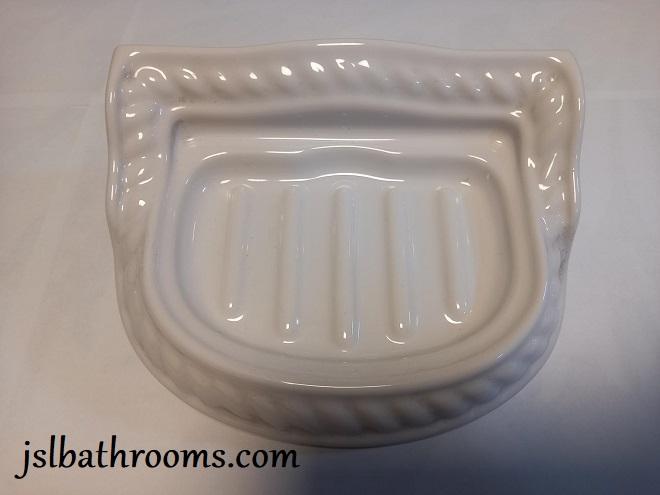 rope twist edge soap dish wall mount ceramic