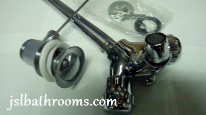 chrome mixer for bidet spray monobloc hole one