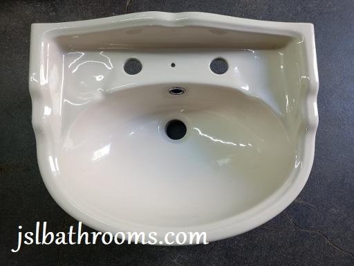 cloakroom basin soft cream colour